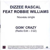 GOIN' CRAZY / DIZZEE RASCAL FEAT. ROBBIE WILLIAMS / CD SINGLE PROMO FRANCE