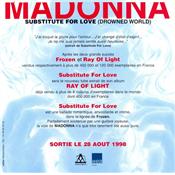 MADONNA - FLYER DROWNED WORLD - SUBSTITUTE FOR LOVE / FRANCE