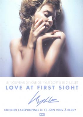 FLYER LOVE AT FIRST SIGHT / KYLIE  MINOGUE /  FRANCE