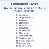 EMMANUEL MOIRE / LA RENCONTRE / CD POCHETTE PLASTIQUE 13 TITRES / PROMO FRANCE 