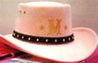 MUSIC PINK COWBOY HAT / RARE FRENCH PROMO