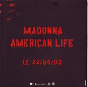 FLYER PLATINE AMERICAN LIFE (SANS CD) / PROMO FRANCE