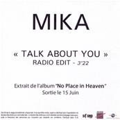TALK ABOUT YOU / CDS PROMO FRANCE