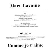 COMME JE T'AIME / MARC LAVOINE / CD SINGLE PROMO / FRANCE 2018