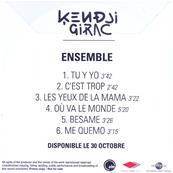 KENDJI GIRAC / ENSEMBLE / CD ALBUM PROMO 6 TITRES 2015