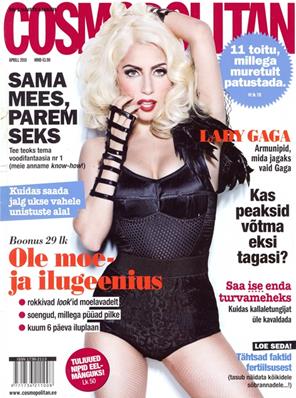 LADY GAGA / MAGAZINE COSMOPOLITAN / ESTONIE AVRIL 2010