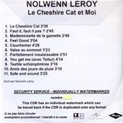 NOLWENN LEROY - LE CHESHIRE CAT ET MOI / RARE CD PROMO NUMEROTE