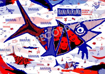 BANANARAMA / POSTER INEDIT OFFERT POUR TOUTE COMMANDE DE BANANARAMA