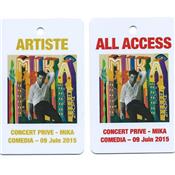 2 PASS CONCERT PRIVE / PASS ALL ACCESS + PASS ARTISTE / COMEDIA 2015