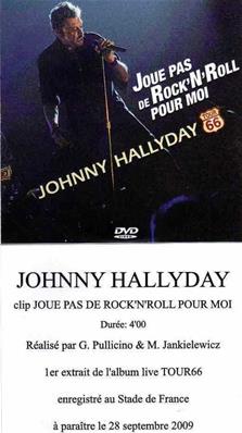 JOUE PAS DE ROCK'N'ROLL POUR MOI / DVDR SINGLE PROMO FRANCE 2009
