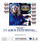 FLYER MUSIC BON DE PRECOMMANDE ALBUM / DEPLIANT 3 PARTIES / PROMO FRANCE