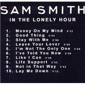 IN THE LONELY HOUR / SAM SMITH / CD ALBUM PROMO / FRANCE 2014