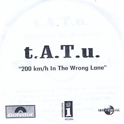 200 KM/HR IN THE WRONG LANE / CD PROMO 12 TITRES FRANCE