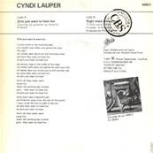 CYNDI LAUPER / GIRLS JUST WANT TO HAVE FUN / 45T BRESIL 1983