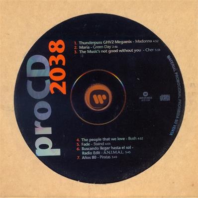 COMPIL WARNER MUSIC ARGENTINA / CD SAMPLER PROMO ARGENTINE 2001