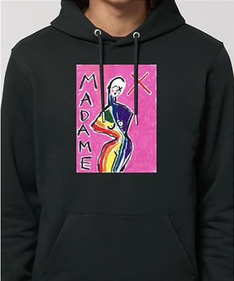 SWEAT NOIR PRIDE PINK TAILLE XL MADAME X / MAE COUTURE MADONNA EXCLUSIVITE 2020