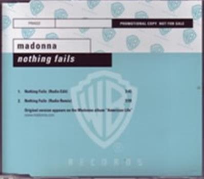 NOTHING FAILS / CDS PROMO ALLEMAGNE