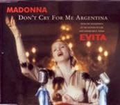 DON’T CRY FOR ME ARGENTINA / CDS PROMO ALLEMAGNE