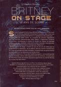 LIVRE BRITNEY ON STAGE / 10 ANS DE SCENE / 2009 FRANCE