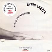 CYNDI LAUPER / MY FIRST NIGHT WITHOUT YOU / 45T POSTER UK 1989