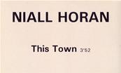 NIALL HORAN (ONE DIRECTION) / THIS TOWN / CD SINGLE PROMO FRANCE 2016