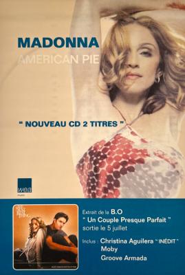 MADONNA - FLYER PROMO AMERICAN PIE CD 2 TITRES