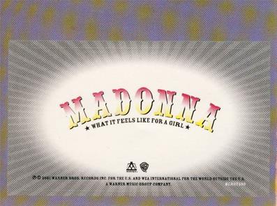 MADONNA - STICKER WHAT IT FEELS LIKE FOR A GIRL / PROMO FRANCE
