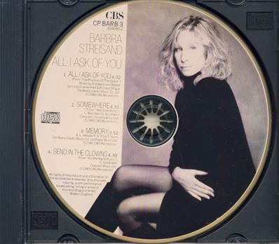 ALL I ASK OF YOU / CDS PROMO UK