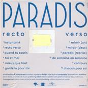 PARADIS / RECTO VERSO / CD 12 TITRES PROMO 3