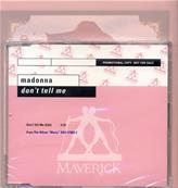 DON'T TELL ME / CDS PROMO 1 TITRE ALLEMAGNE + FLYER + ENVELOPPE PROMO FRANCE