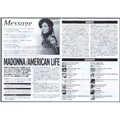 FLYER AMERICAN LIFE CD / JAPON