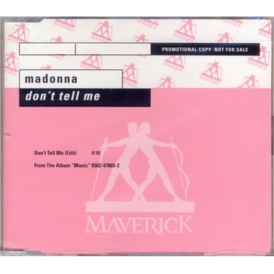 DON’T TELL ME / CDS PROMO 1 TITRE ALLEMAGNE