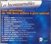COMPIL WARNER LES INCONTOURNABLES / CD SAMPLER PROMO FRANCE 1998