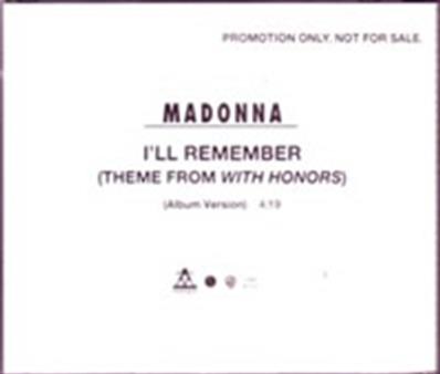 I’LL REMEMBER / CDS PROMO USA