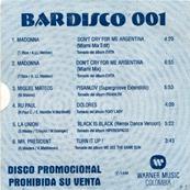 COMPIL WARNER MUSIC COLOMBIE 1997 / DON’T CRY FOR ME ARGENTINA / CD PROMO SAMPLER