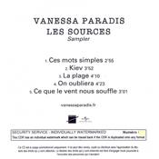 LES SOURCES / VANESSA PARADIS / CD PROMO SAMPLER FRANCE WATERMARKED 2018
